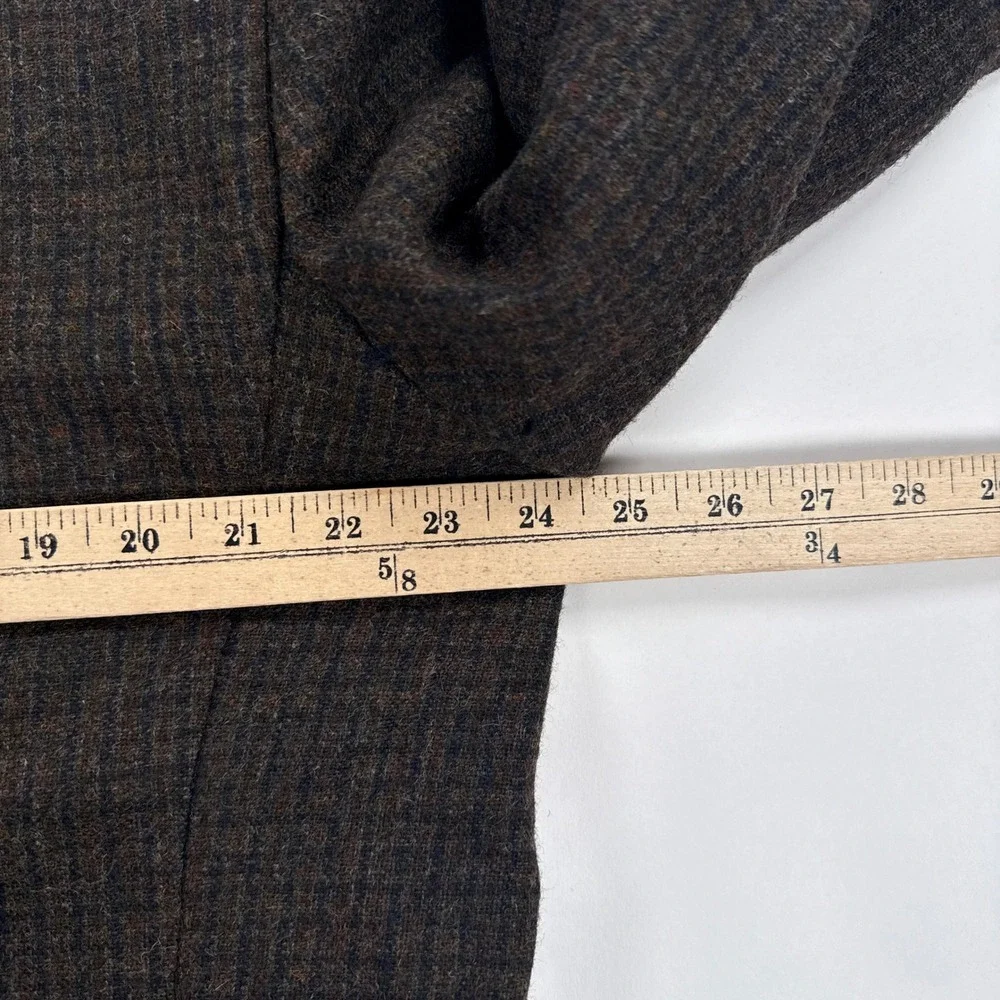 Jos. A. Bank Mens Sport Coat 46 Long Brown Plaid 1905 Wool Two Button Blazer